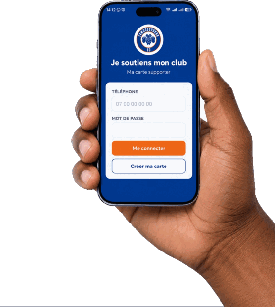 L application YFC Supporters sur telephone